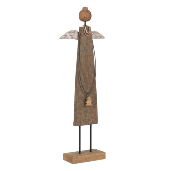 Medium Natural Mango Wood Angel - Image 2