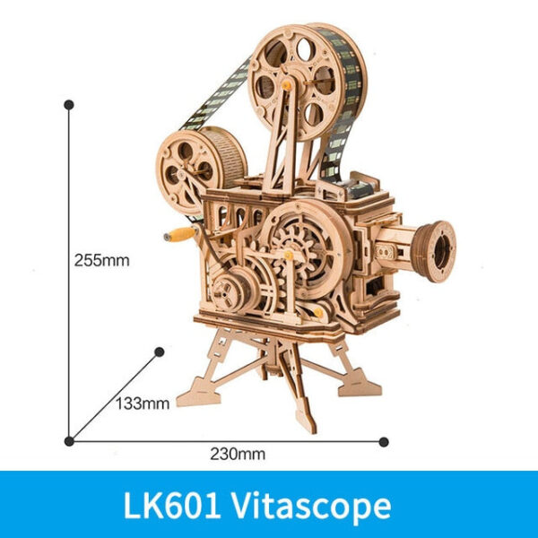 Hand Crank Projector: 3D Wooden Puzzle Film - Image 2