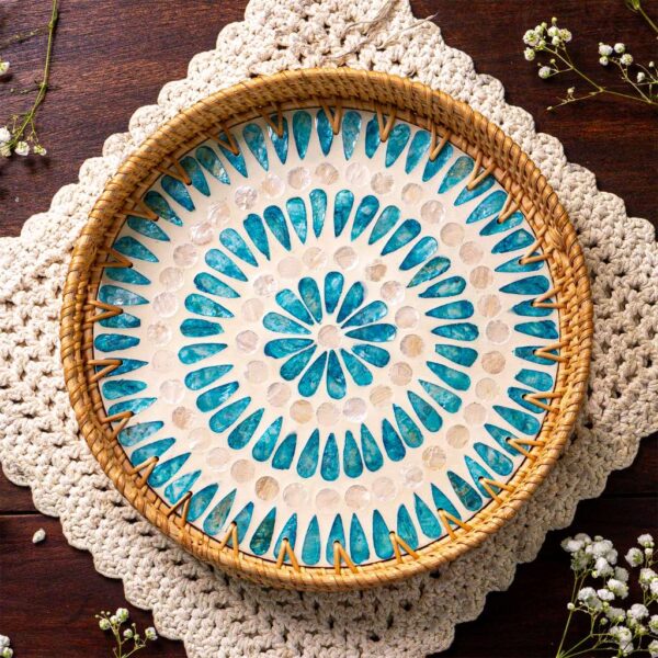 Natural Ripple Serving Tray